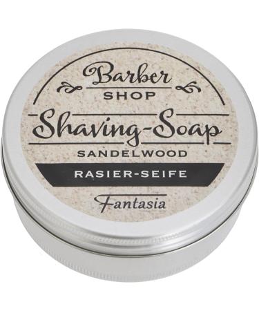Fantasia Sandalwood Shaving Soap 100g - Vegan Razor Cream for Sensitive Skin | Premium Shaving Set for Men & Women - Buy Online on GoSupps.com