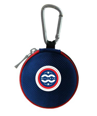Ballsak Sport - Red/White/Blue - Clip-on Cue Ball Case, Cue Ball Bag for Attaching Cue Balls, Pool Balls, Billiard Balls, Training Balls to Your Cue Stick Bag Extra Strong Strap Design!**