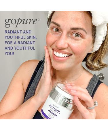 goPure Retinol Face Cream - Anti Wrinkle Night Moisturizer for Youthful Glow 1.7oz - Buy Online on GoSupps.com