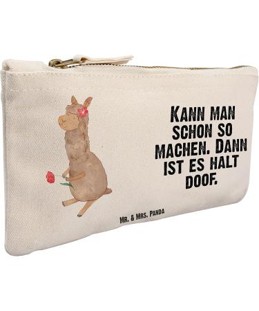 Mr. & Mrs. Panda Small Alpaca Flower Makeup Bag Perfect Gift for Alpaca Lovers | XXL Cosmetic Case for Cosmetics & Jokes - Buy Online on GoSupps.com