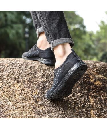 vibdiv Men's Water Shoes - Quick Drying Outdoor Aqua Shoes 11.5 All Black - Buy Online on GoSupps.com