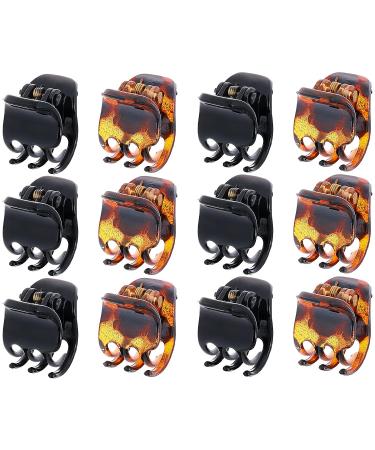 WLLHYF 12 Pcs Mini Small Hair Claw Clips - Non-Slip Plastic Jaw Clamps for Women and Girls - Tiny Multifunction Hair Styling Accessories for Kids and Adults - Buy Online on GoSupps.com
