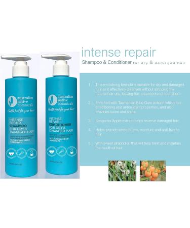  AUSTRALIAN NATIVE BOTANICALS Intense Repair Shampoo - For Dry and Damaged Hair - 2 x 250 ml - Buy Online on GoSupps.com