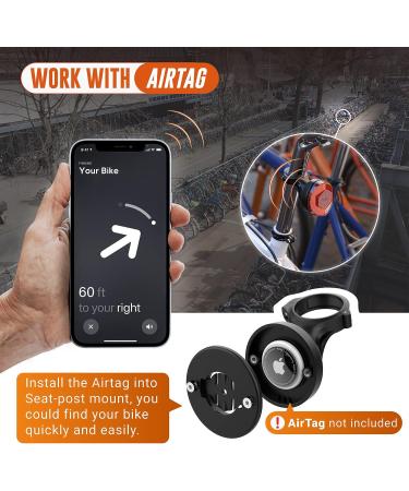 Tusita Seat Support Quarter Gymnastics Bicycle Bracket with Reflectors - Compatible with Garmin Varia RTL510 RVR315 & Apple Airtag - Premium Mountain Bicycle Accessories - Buy Online on GoSupps.com