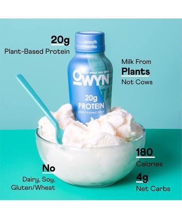 OWYN Vegan Protein Shake - Smooth Vanilla, 20g Plant Protein, 12 Pack, Gluten-Free, Non-GMO - Buy Online on GoSupps.com