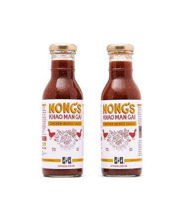 Nong's Khao Man Gai Sauce - Original - Ginger Garlic Chili Sauce, Chicken and Rice, Portland Oregon - 12 oz (Pack of 2)