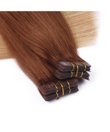 Tape In Hair Extensions #12/26 Ombre - 40cm - 100% Remy Real Hair - 30 Bricks - Tress by Novon - Buy Online on GoSupps.com