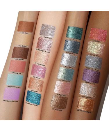 Oulac Glitter Eyeshadow Liquid - Purple Metallic Eyelid Shadow | Vegan & Cruelty-Free | Smooth Shimmer Finish 5.4g - Chaotic Love - Buy Online on GoSupps.com