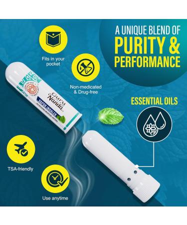 GuruNanda Vapor Inhaler Nasal Stick with Essential Oils for Soothing Relief Helps Clear Nasal Passages & Ease Stuffiness Non-Medicated 1 Count - Buy Online on GoSupps.com
