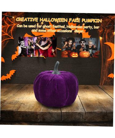 Ciieeo 10 Pcs Flannel Foam Pumpkin Decor Ornament Small Velvet Pumpkins Fabric Jack o Lantern Artificial Vegetable Halloween Pumpkin Diy Pumpkin Models Photo Prop Household Purple Crafts - Buy Online on GoSupps.com