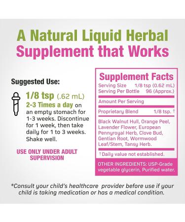 Kids Intestinal Cleanse Liquid Supplement - Detox & Digestive Aid with Natural Herbs | Alcohol-Free Gut Cleanse Drops for Children - 2 fl oz - Buy Online on GoSupps.com