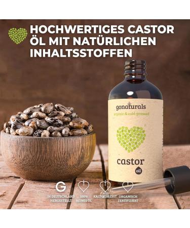 Gonaturals Organic Cold-Pressed Castor Oil - Hair Growth & Eyelash Care - 100ml Nourishing Formula - Buy Online on GoSupps.com