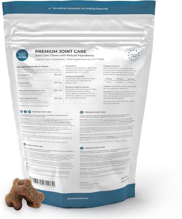 Anicare Premium Joint Care: Chewable Joint Treats! with Glucosamine Chondroitin MSM and Green-Lipped Mussels - Buy Online on GoSupps.com