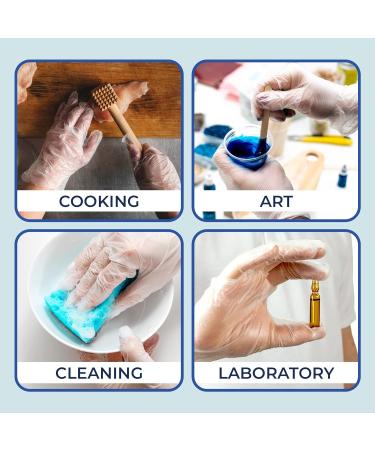Cureguard Vinyl Exam Gloves (Case of 1000 - Large) Powder Free Latex Free Disposable Great for a Medical Facility Lab Food Service or Beauty Business Waterproof Synthetic Single Use Gloves Large (Pack of 1000) 1000 - Buy Online on GoSupps.com