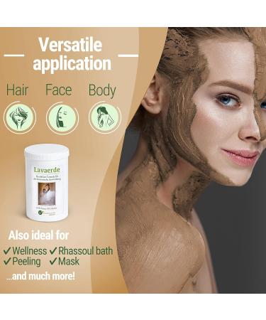 Lavaerde Ghassoul for Cosmetics | 800g Moroccan Clay | Vegan & Natural | Fights Acne Blackheads & Impurities - Buy Online on GoSupps.com