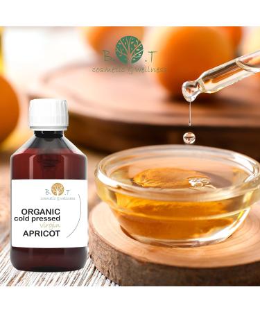 Bio Apricot Kernel Oil - Cold Pressed Moisturizing & Rejuvenating | Natural Anti-Aging Face Body & Hair Care | 500 ml | Skin Lifting Benefits - Buy Online on GoSupps.com