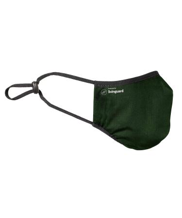 Livinguard PRO MASK | 3-Layer Adjustable Washable Reusable Face Mask (Forest Green M) - International Shipping Available - Buy Online on GoSupps.com