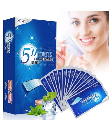 Teeth Whitening Strip Teeth Whitener - Professional Effects Enamel Safe White Strips for Teeth Whitening  5D Whitening Strips for Teeth Sensitive Dental Teeth Whitening Strips Kit (28 PCS)