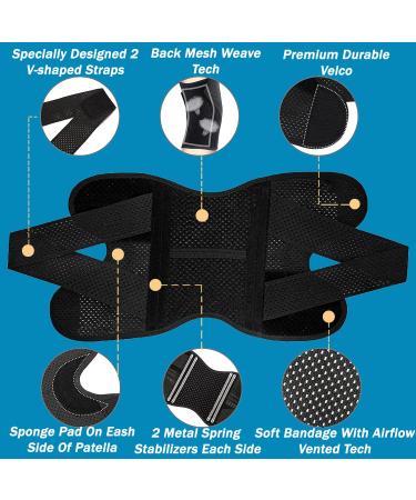Nellhomy Professional Knee Brace with Patella Gel Pads - XL Black Support for Meniscus Tear & Knee Pain Relief - Buy Online on GoSupps.com