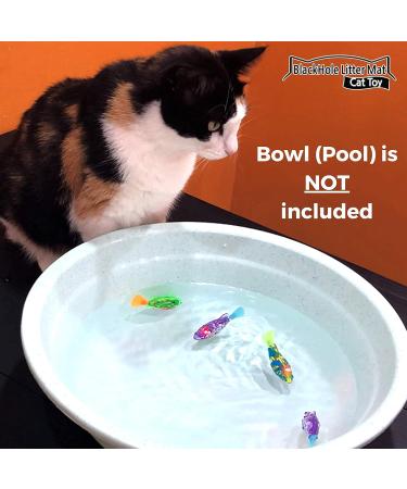 Interactive Swimming Robot Fish Toy for Cat with LED Light (4 pcs) BlackHole Litter Mat Cat & Dog Toy to Stimulate Your Cat's Hunter Instincts - Buy Online on GoSupps.com