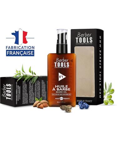 Beard Oil No. 1 (80 ml) 100% Natural Made in France Promotes Beard Growth Based on Castor Oil 7 Vegetable Oils & 3 Es - Buy Online on GoSupps.com