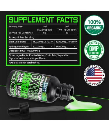 Beard Growth Kit w/ 6X Liquid BIOTIN Supplement with Collagen Peptides + 620,000mcg 14-in-1 BIOTIN Gummies/Beard Growth Vitamins & Hair Growth Vitamins for Men - Formulated in America - Buy Online on GoSupps.com