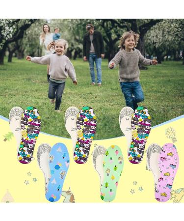 6 Pairs Kids Memory Foam Shoe Insoles - Breathable, Washable, Shock Absorbing, Cut to Size - Car, Unicorn, and Pine Styles - Buy Online on GoSupps.com
