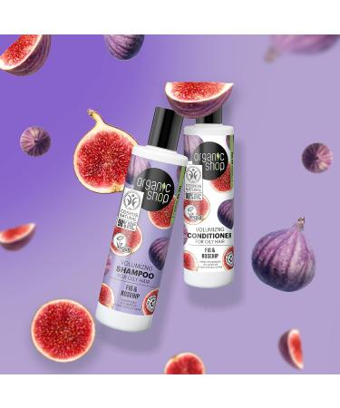 Organic Shop Volumizing Conditioner for Oily Hair - Fig & Rosehip 280ml | Natural Hair Care  - Buy Online on GoSupps.com