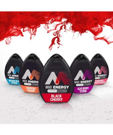 MiO Energy Black Cherry Liquid Water Enhancer 12-Pack 1.62 fl oz - Natural Flavors - Buy Online on GoSupps.com