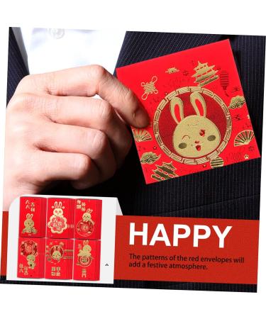 CAXUSD 30pcs Rabbit Year New Year Red Envelope New Year Red Envelopes Chinese Hong Bao Hong Bao for Kids Lai See Asian Decor Traditional Money Packets Lunar Calendar Child Paper Wallet As Shown 17x9cm - Buy Online on GoSupps.com