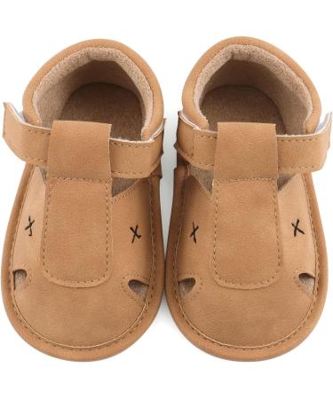 MK MATT KEELY Baby Boys Soft Sole Sandals | Anti-slip Toddler Summer Shoes 6-12 Months, Khaki - Buy Online on GoSupps.com