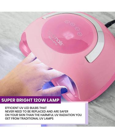 BELLANAILS Professional LED Gel Nail Lamp - 3X Faster Nail Polish Dryer for Home or Salon - 120W Curing Lamp with 4 Preset Times (Pink) - Buy Online on GoSupps.com