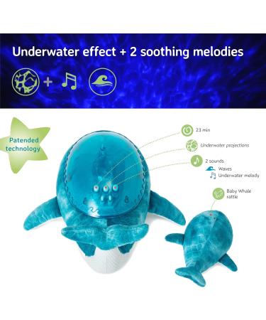Cloud b Ocean Projector Nightlight with White Noise | Tranquil Whale Family - Blue Aqua - Buy Online on GoSupps.com