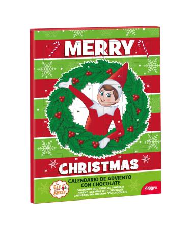 dekora - Calendrier de l Avent Elf on the Shelf 50 g Chocolat au Lait Calendrier de No l pour Enfants Tradition de l Elfe de No l Compte Rebours Magique jusqu No l
