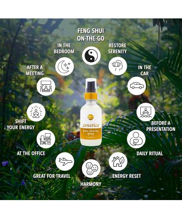 Zenotica Feng Shui and Space Clearing Spray: Organic Eco-Friendly Fair-Trade Essential Oil Blend to Cleanse Harmonize Reset and Restore Serenity and Balance. 2 Fluid Ounces (60ml). - Buy Online on GoSupps.com