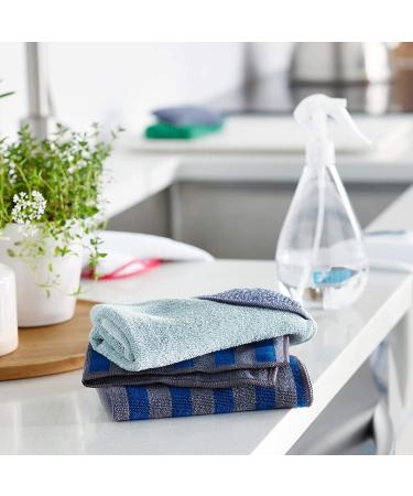 E-Cloth Stovetop Cleaner - Reusable Microfiber Cleaning Cloth for Ovens & Glass Tops - 100 Wash Guarantee, Blue & Gray - Buy Online on GoSupps.com