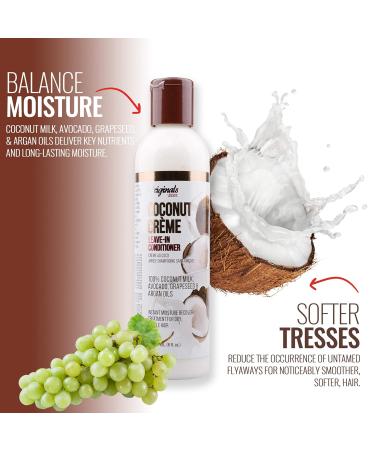 Aficas Best Coconut Creme Leave-In Conditioner 237ml | Hydrating Hair Care for All Hair Types - International Shipping Available - Buy Online on GoSupps.com