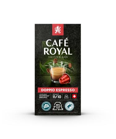 Caf Royal Caf Royal Doppio Espresso Strong Edition 10 Nespresso compatible capsules with 1 x 10 aluminum coffee capsules Intensity 11/10