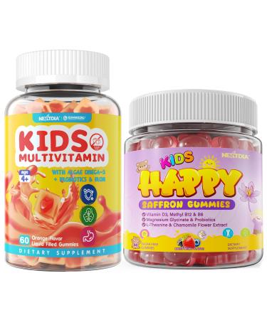 Nextdia 2 Pack Kids Multivitamin Gummies + 2 Pack Kids Saffron Gummies