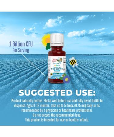 MaryRuth Organics Infant Precision Probiotics Colic & Vitamin D3 Drops | USDA Organic Clean Label Project Verified | Vitamins for Immune Support & Overall Wellness | Vegan Non-GMO Gluten Free - Buy Online on GoSupps.com
