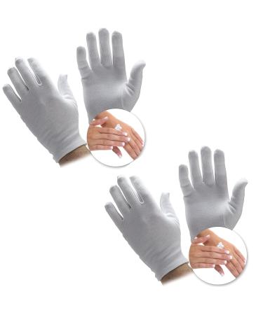 White Dermatological Hands Eczema Moisturising Dry Skin Cream Absorb Magician Women Mens Cotton Gloves