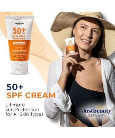 Moisturising Sun Cream SPF 50 Face and Body Protection Waterproof No White Spots Hypoallergenic Suitable for Sensitive Skin 50 ml. - Buy Online on GoSupps.com