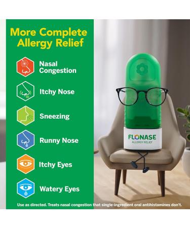 Flonase Allergy Relief Nasal Spray 24 Hour Non Drowsy Allergy Medicine Metered Nasal Spray - 60 Sprays 0.34 Fl Oz (Pack of 1) Spray - Buy Online on GoSupps.com