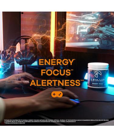 LevlUp Shiny Fox Gaming Booster Energy Focus and Concentration Drink Powder for Gamers with Taurine Caffeine L-Tyrosine and Vitamin B12 Peach and Lime Flavour 320 g 40 Servings - Buy Online on GoSupps.com