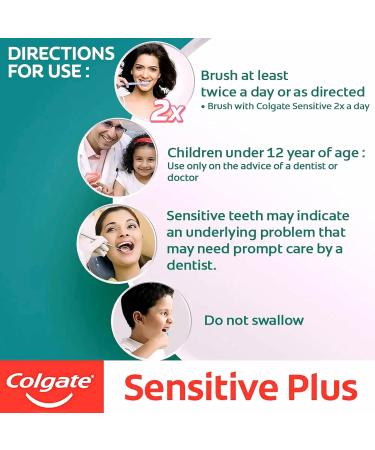 Colgate Sensitive Plus 70g Toothpaste (140g Pack of 2 70g Each)(4.9 Ounce) - Buy Online on GoSupps.com