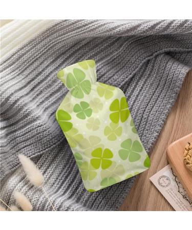 Clover Green Hot Water Bottle with Plush Cover - Comforting Bed Warmer for Adults & Kids | 26.5x15.3cm - International Shipping Available - Buy Online on GoSupps.com