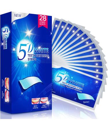 Teeth Whitening Strips for Teeth Sensitive, 28 Whitener Strips Effective Teeth Whitener Strips Reduced Sensitivity White Strips, Helps Remove Smoking/Coffee/Soda/Wine Stain (14 Treatments) Blue