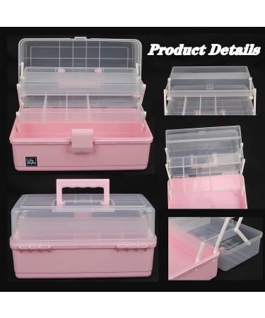 JOYMOMO Hair Bow Holder Organizer - Three-Layer Folding Storage Box for Headbands, Clips, Ties, Scrunchies - Baby Girl Hair Accessories Storage (Pink) - Buy Online on GoSupps.com