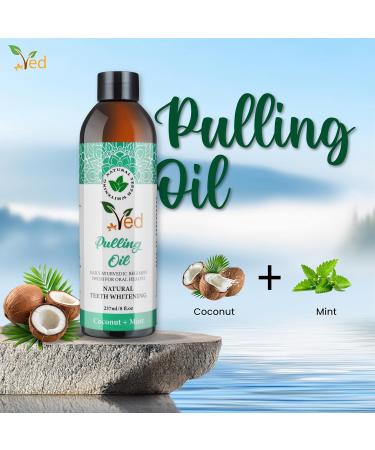 Ved Huile de noix de coco rince-bouche avec grattoir langue huile de noix de coco naturelle pour blanchir les dents haleine fra che dents et gencives plus saines sans alcool 237 ml - Buy Online on GoSupps.com