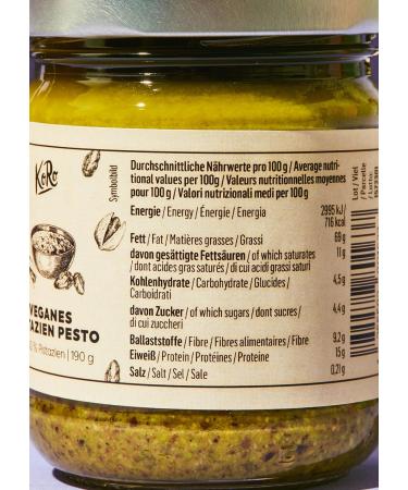 KoRo Vegan Pistachio Pesto 190g - 60% Pistachio Content - Perfect for Pasta & More - Buy Online Internationally - Buy Online on GoSupps.com